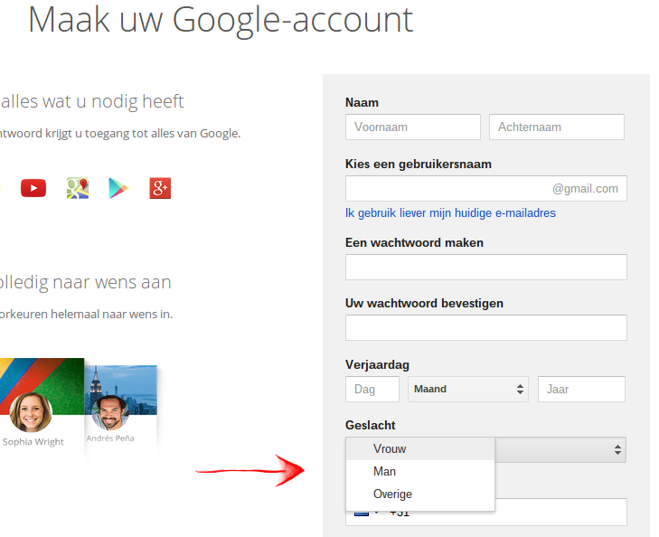 User experience geslacht hoe doet Google dat