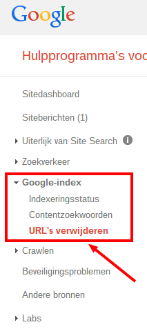 Snel een website pagina verwijderen uit Google