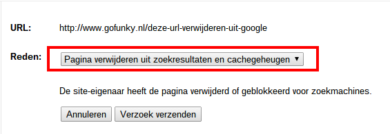 Selecteer wat Google moet verwijderen uit zijn index