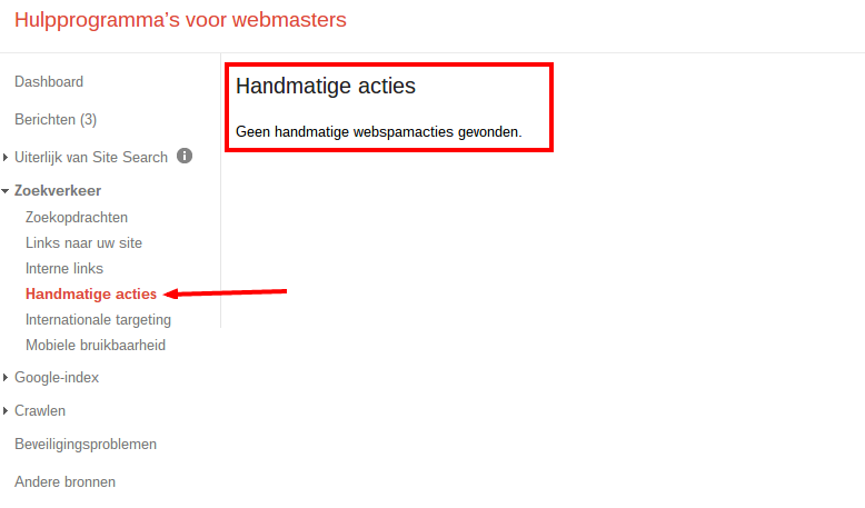 meldingen van google penalty